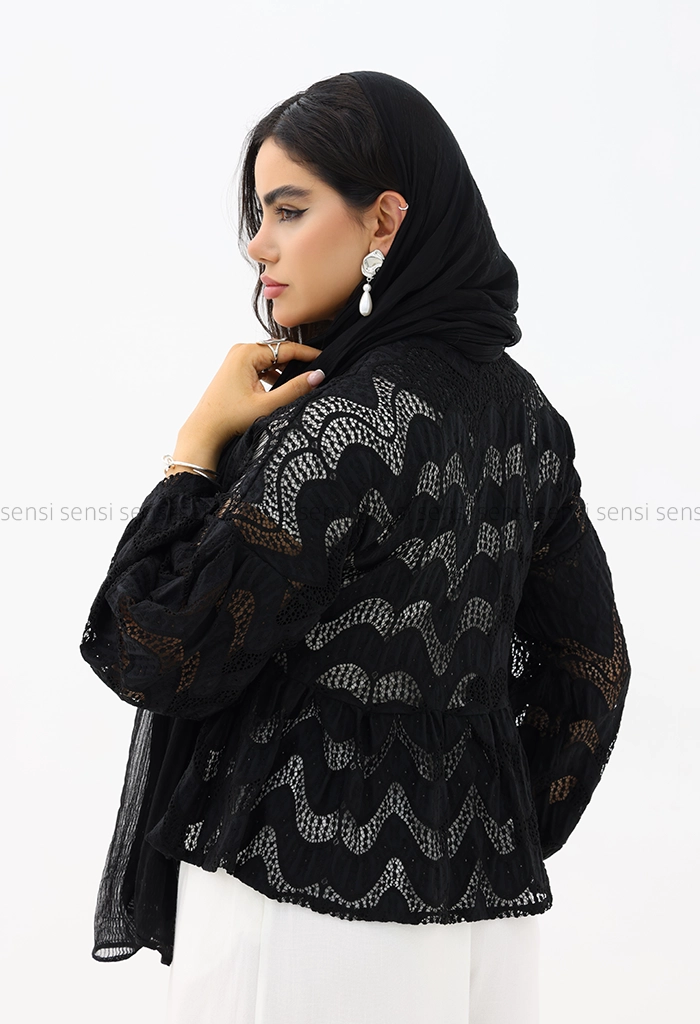 مانتو زنانه عروسکی گیپور کد1006095